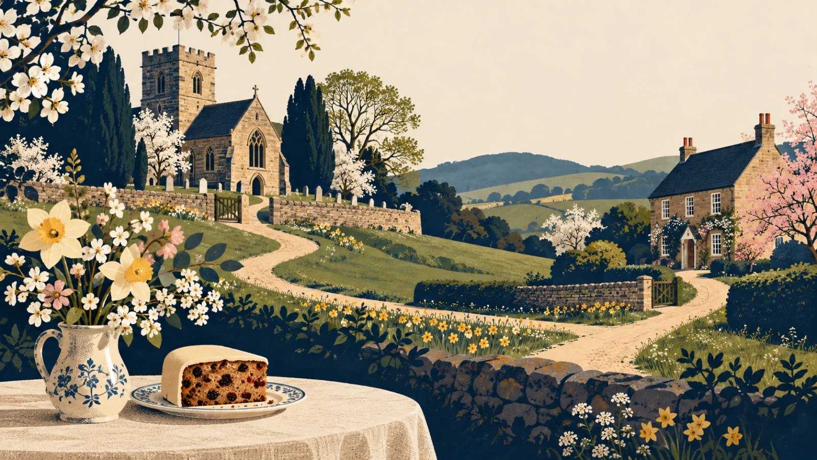 Original editorial illustration for Why Is Mother's Day Called Mothering Sunday in Britain?